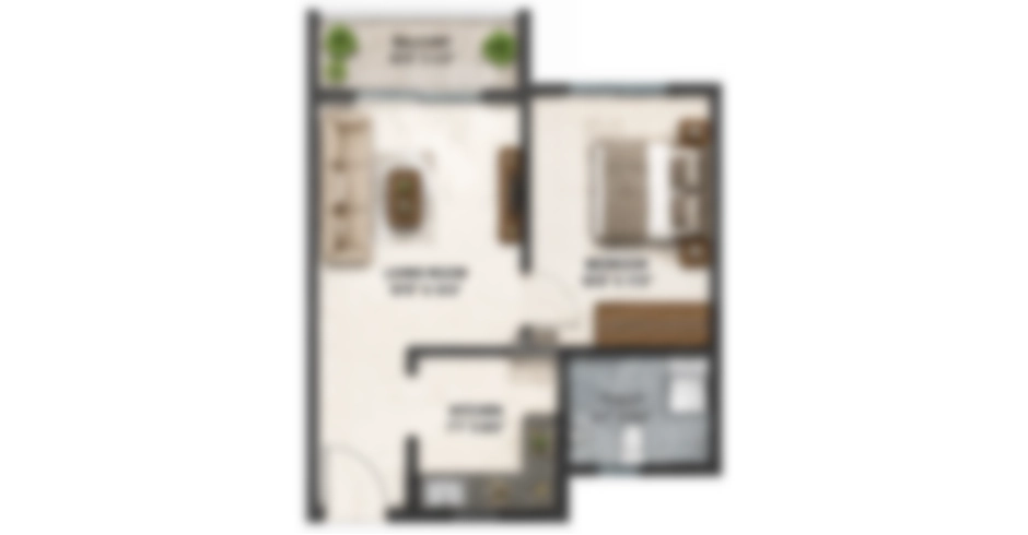 Samarth Altura Kalyan East 1 BHK Floor Plan